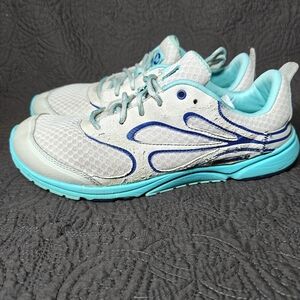 Merrell Access Arc Running Barefoot Vibram Lace Up Teal White Sneaker Women's 10